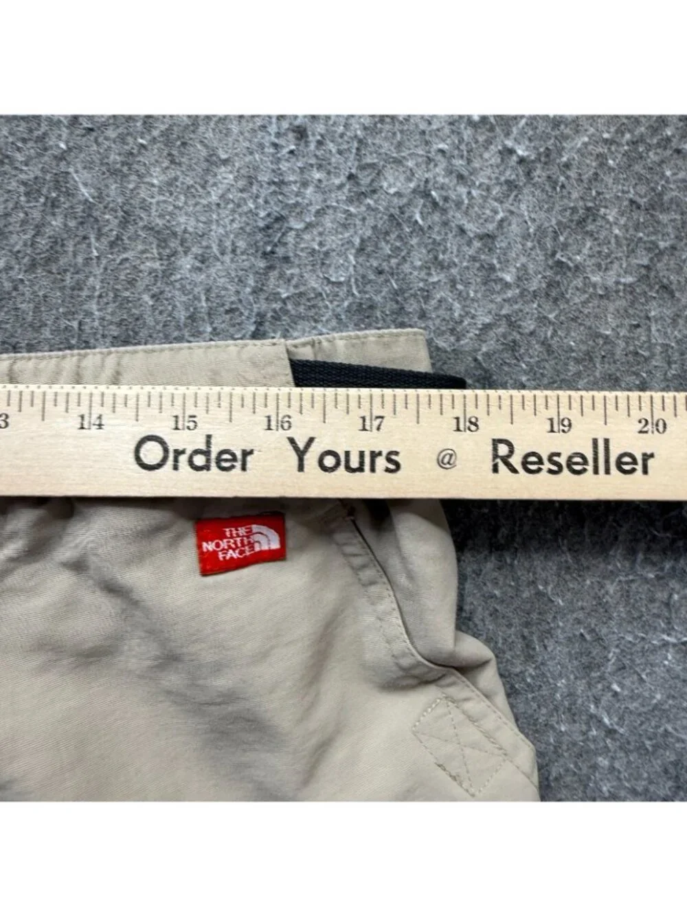 North Face Cargo Shorts Men L Khaki Beige Belted Nylon 10